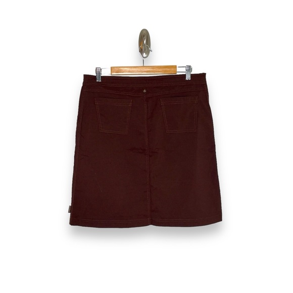 Prana Burgundy Brown Tie Waist Athletic Skirt Large - Picture 2 of 8